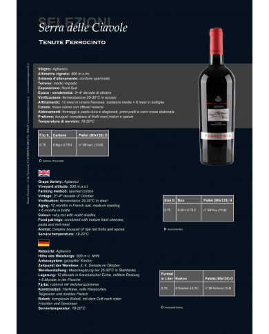 Vino "Serre delle Ciavole" IGP  75cl