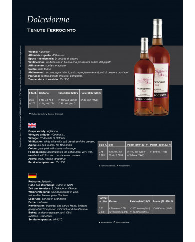 Vino Dolcedorme Rosato  IGT  75cl