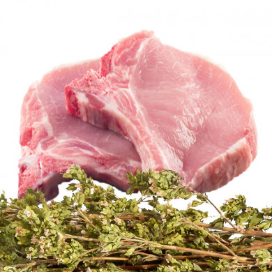 Bistecche di maiale con osso