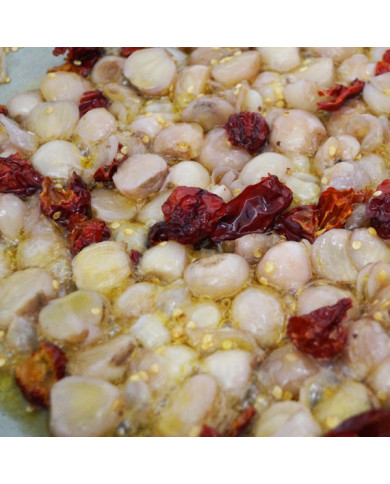 lampascioni fritti con peperoni secchi