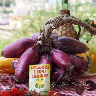 Cipolla Rossa di Tropea IGP a Treccia