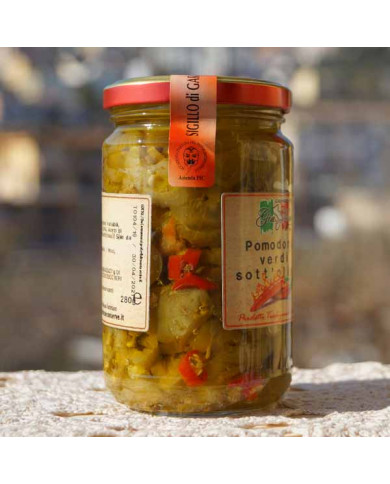 Pomodori verdi sott olio alla Calabrese