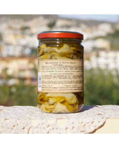 Melanzane a fette sott'olio a crudo