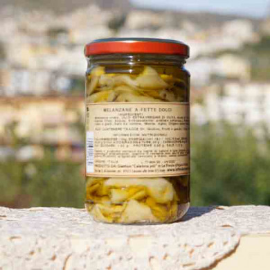 Melanzane a fette sott'olio a crudo