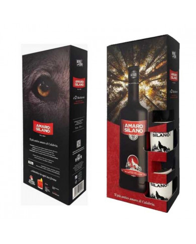 Amaro silano con 2 bicchieri