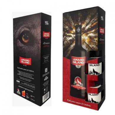 Amaro silano con 2 bicchieri