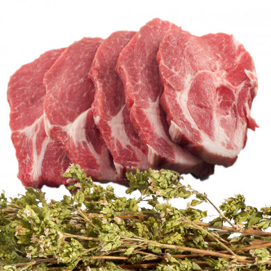 Fettine di capocollo di maiale calabrese