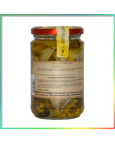 Carciofi tagliati conservati olio extravergine d'oliva