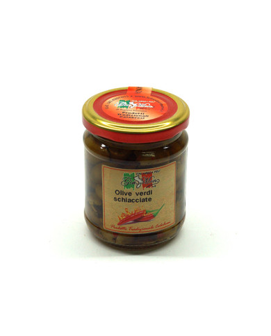 Olive verdi schiacciate Sott'olio