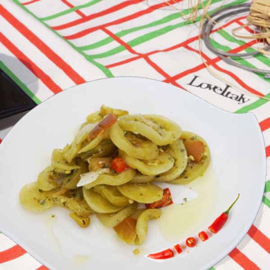 Pomodori Verdi sott olio alla Calabrese