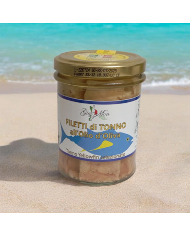 Filetti di tonno pinna gialla in olio di oliva-Gia.Mon.