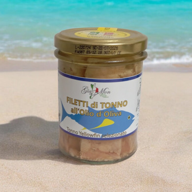 Filetti di tonno pinna gialla in olio di oliva-Gia.Mon.